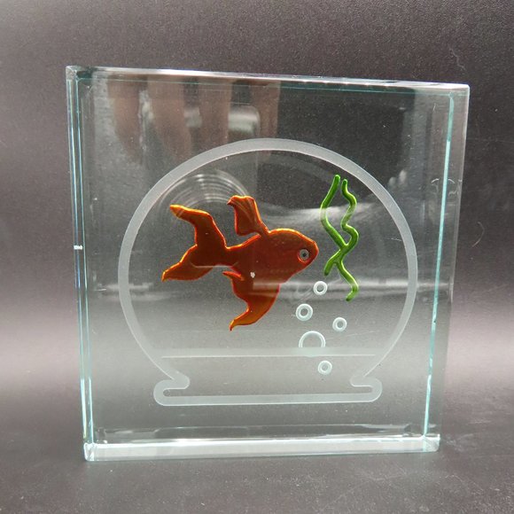 Curated visual reference: Fresh Look at Accents Rare Find Artistic Glass Block Glass Art Aquarium With